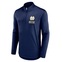 Men's Fanatics Navy Notre Dame Fighting Irish Tough Minded Quarter-Zip Top