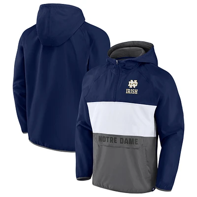 Fanatics Navy Notre Dame Fighting Irish Victory On Raglan Quarter-Zip Sweat à capuche pour hommes