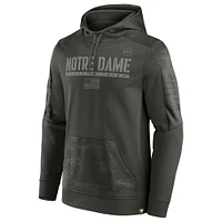 Men's Fanatics Olive Notre Dame Fighting Irish OHT Military Appreciation Guardian Pullover Hoodie