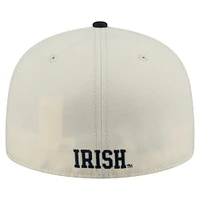 Men's New Era Cream Notre Dame Fighting Irish Chrome 59FIFTY Fitted Hat