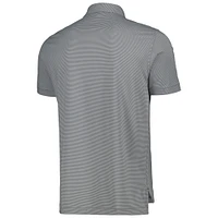 Men's Peter Millar Gray Notre Dame Fighting Irish Jubilee Striped Performance Jersey Polo