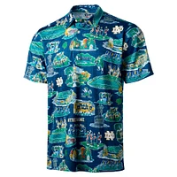 Men's Reyn Spooner Navy Notre Dame Fighting Irish Scenic Polo