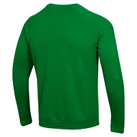 Men's Under Armour Notre Dame Fighting Irish 2024/25 Sideline Wordmark Rival Raglan Pullover Sweatshirt