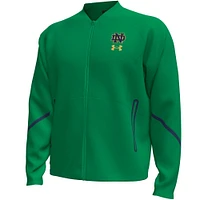 Men's Under Armour  Green Notre Dame Fighting Irish Unstoppable Full-Zip Bomber Jacket