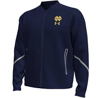 Men's Under Armour  Navy Notre Dame Fighting Irish Unstoppable Full-Zip Bomber Jacket