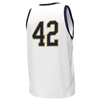 Men's Under Armour #42 White Notre Dame Fighting Irish Replica Basketball Jersey