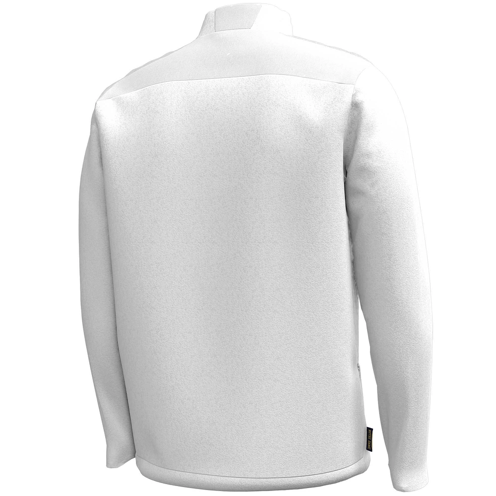 Men's Under Armour  White Notre Dame Fighting Irish Motivate Quarter-Zip Performance Jacket