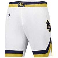 Men's Under Armour  White Notre Dame Fighting Irish Replica Basketball Shorts