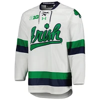 Men's Under Armour White Notre Dame Fighting Irish Team Replica Hockey Jersey