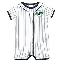 Newborn & Infant Colosseum White Notre Dame Fighting Irish Pinstripe Dusty Romper