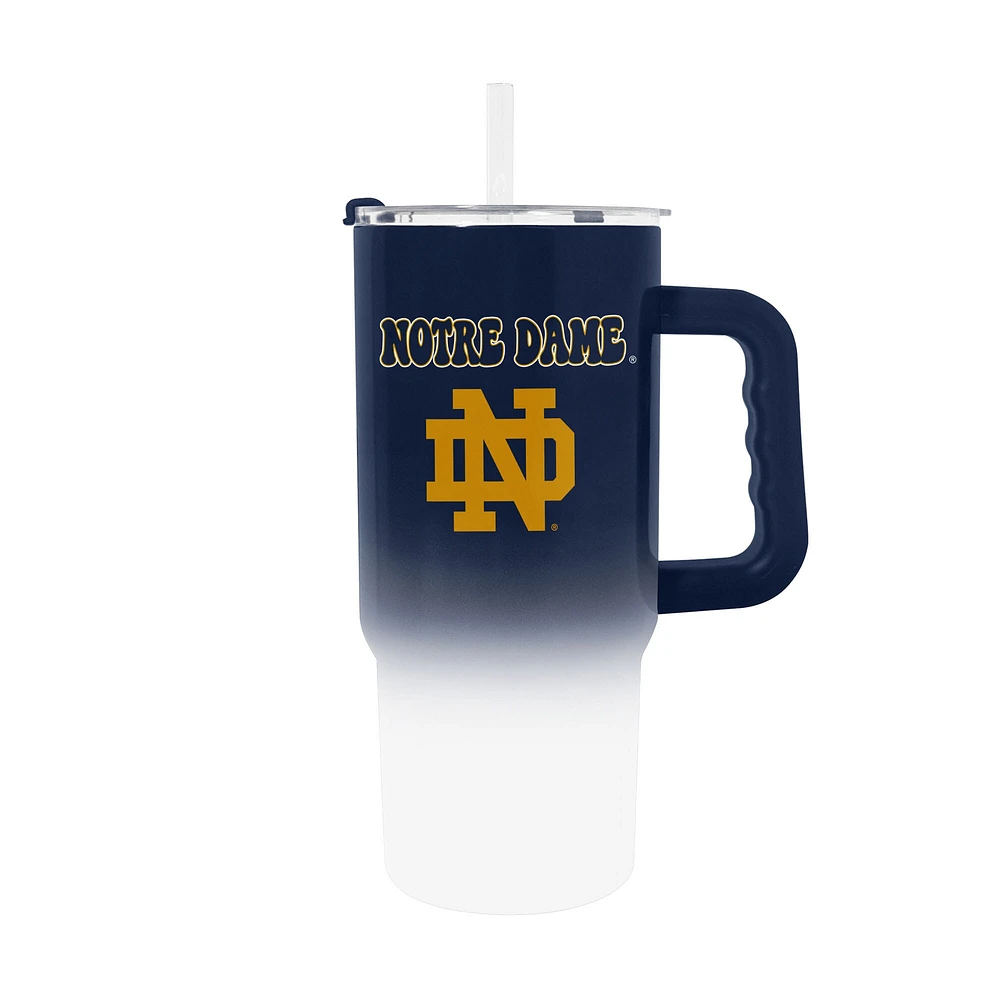 Verre à vin en acier inoxydable ombré de 24 oz de Notre Dame Fighting Irish