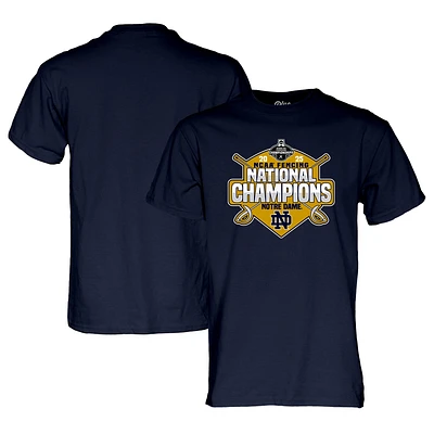 T-shirt unisexe bleu marine 84 de l'équipe des Fighting Irish Notre Dame, champions nationaux d'escrime NCAA 2025