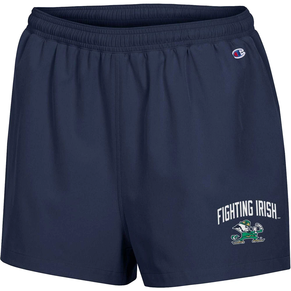 Champion Bleu marine Notre Dame Fighting Irish Football Fan Short taille haute pour femme