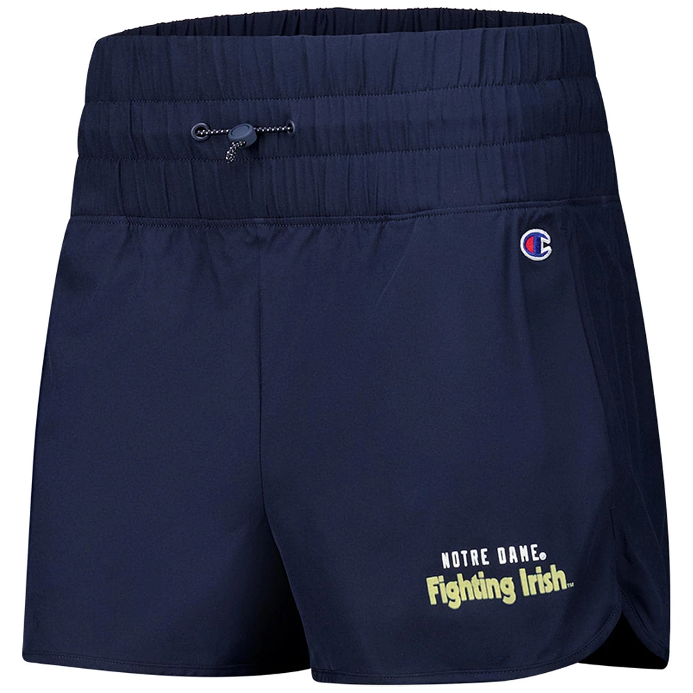 Women's Champion  Navy Notre Dame Fighting Irish Tailgate Her Woven Shorts