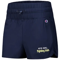 Women's Champion  Navy Notre Dame Fighting Irish Tailgate Her Woven Shorts