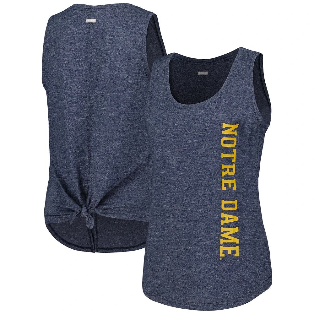 Women's Columbia  Navy Notre Dame Fighting Irish Cades Cape Omni-Wick Tri-Blend Tank Top