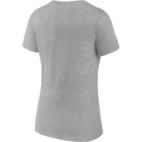 Women's Fanatics Heather Gray Notre Dame Fighting Irish Campus V-Neck T-Shirt