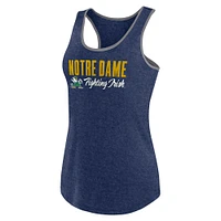 Débardeur dos nageur Fuel pour femmes Fanatics Heather Navy Notre Dame Fighting Irish