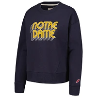 League Collegiate Wear pour femmes Navy Notre Dame Fighting Irish Boxy Pull-over