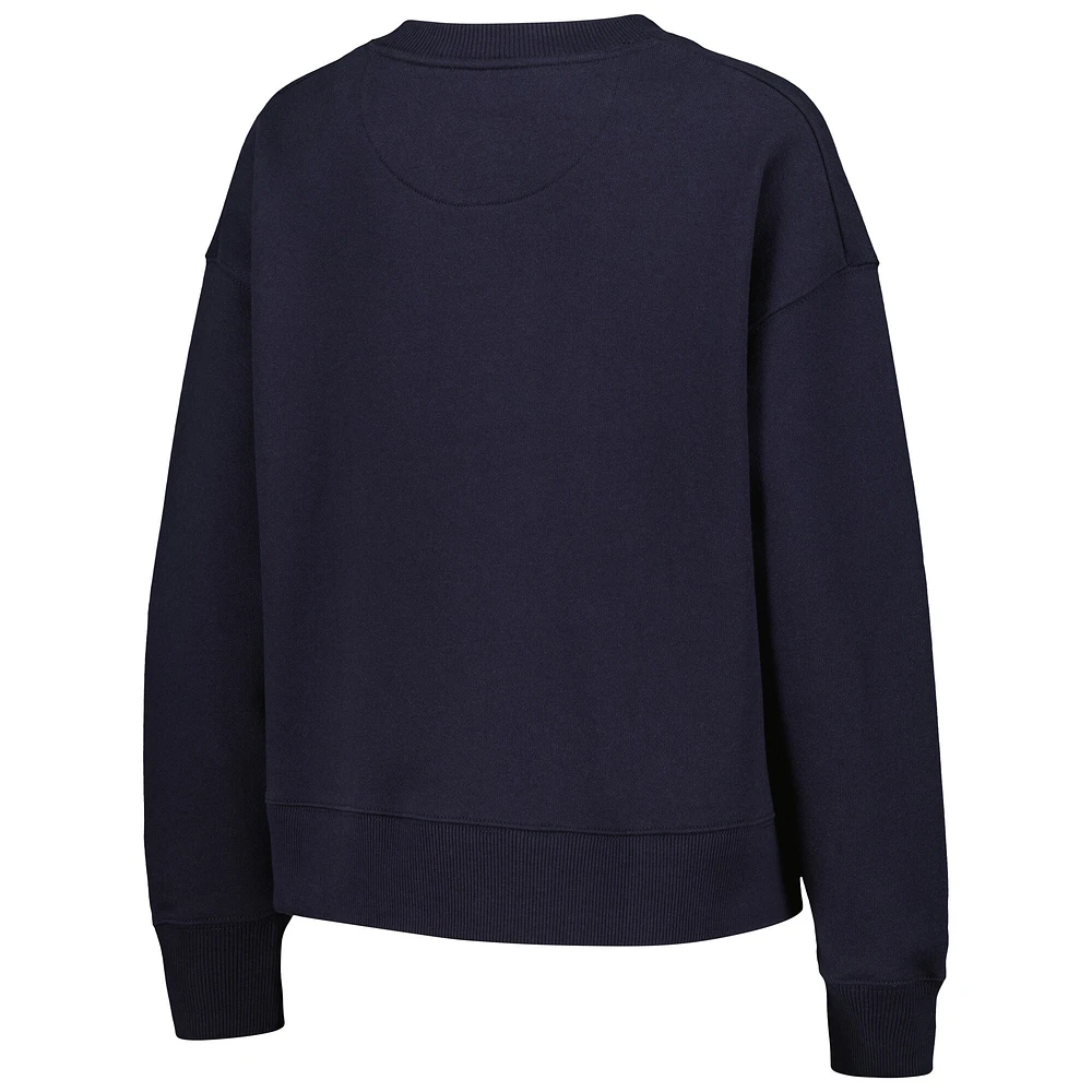 League Collegiate Wear pour femmes Navy Notre Dame Fighting Irish Boxy Pull-over