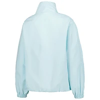 Women's Lusso Light Blue Notre Dame Fighting Irish Parker Quarter-Zip Rain Tech Jacket