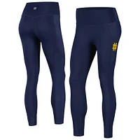 Notre Dame Fighting Irish 7/8 Ribbed Pocket iLeggings pour femme bleu marine