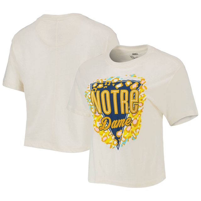 T-shirt court à imprimé animalier Pressbox Notre Dame Fighting Irish Taylor crème pour femmes