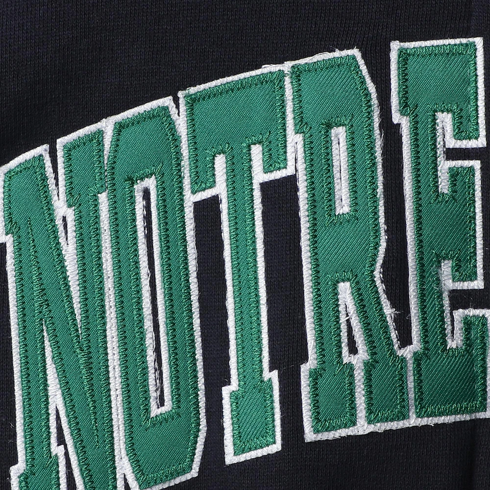 Sweat à capuche zippé pour femme Stadium Athletic Navy Notre Dame Fighting Irish Arched Name