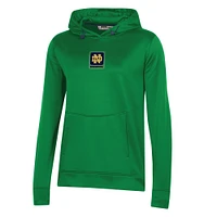 Women's Under Armour Green Notre Dame Fighting Irish 2023 Sideline Performance Pullover Hoodie
