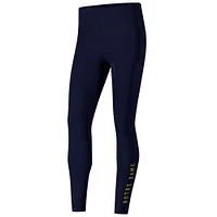 Women's Under Armour Navy Notre Dame Fighting Irish Meridian Luxe Performance Leggings