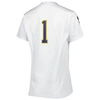 Women's Under Armour #1 White Notre Dame Fighting Irish Replica Football Jersey