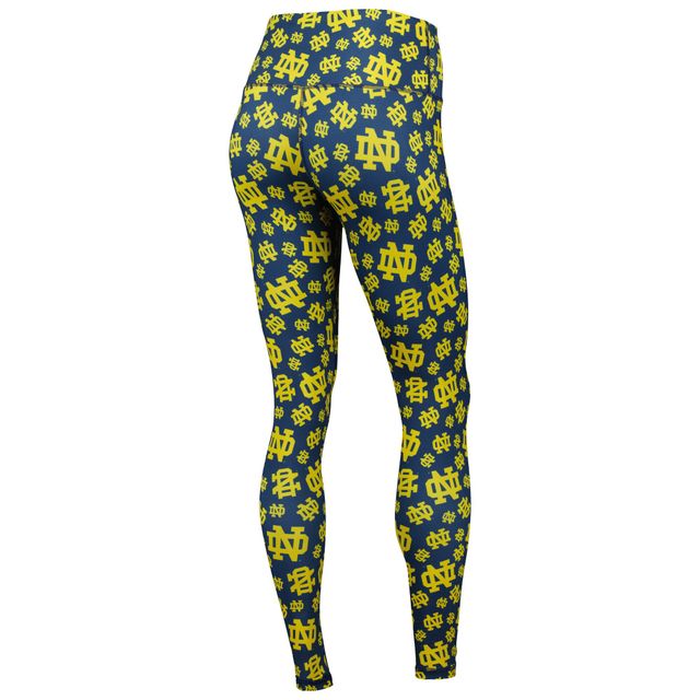 Legging de mascotte empilée Notre Dame Fighting Irish Team ZooZatz pour femme Bleu marine