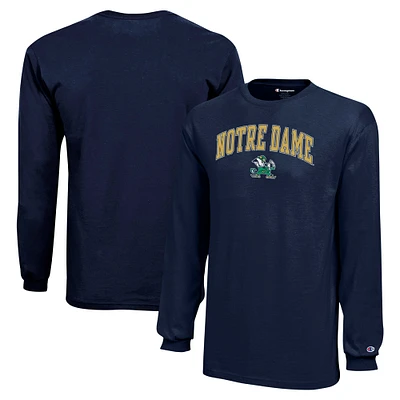 Champion de la jeunesse Notre Dame Fighting Irish Arch Over Logo T-shirt à manches longues