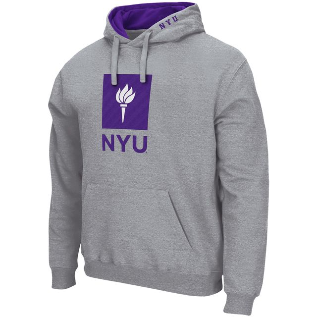 Colosseum Heathered Grey NYU Violets Arch & Logo 3.0 Pull à capuche pour hommes