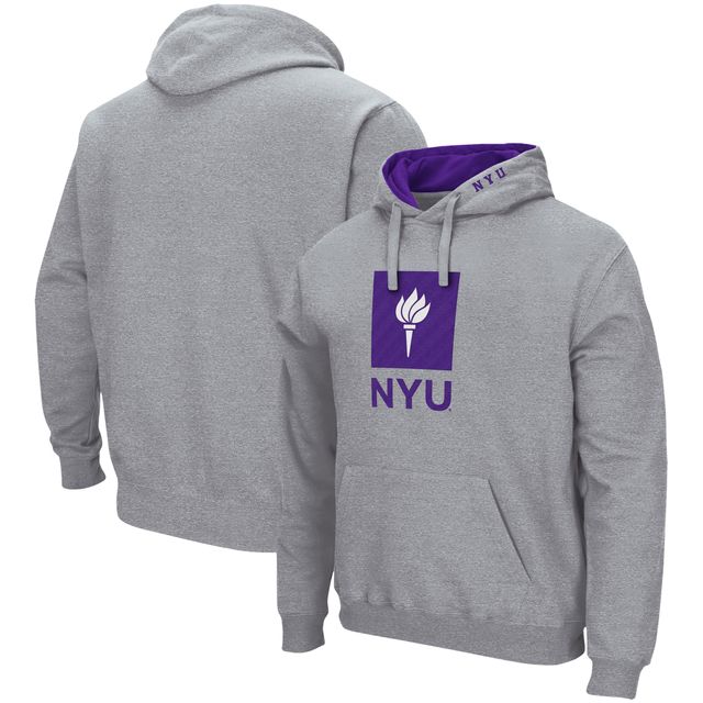 Colosseum Heathered Grey NYU Violets Arch & Logo 3.0 Pull à capuche pour hommes