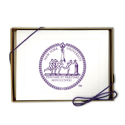 NYU Violets 10-Pack School Seal Note Card Set