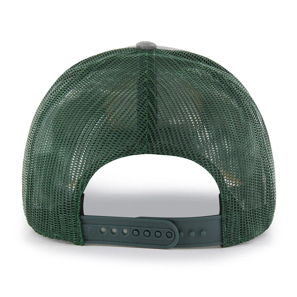 Men's '47 Charcoal Oakland Athletics Slate Trucker Snapback Hat