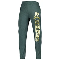 Men's Concepts Sport Green Athletics Inertia Raglan Long Sleeve Henley T-Shirt