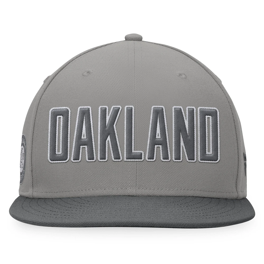 Men's Fanatics Gray Oakland Athletics Dugout Fitted Hat