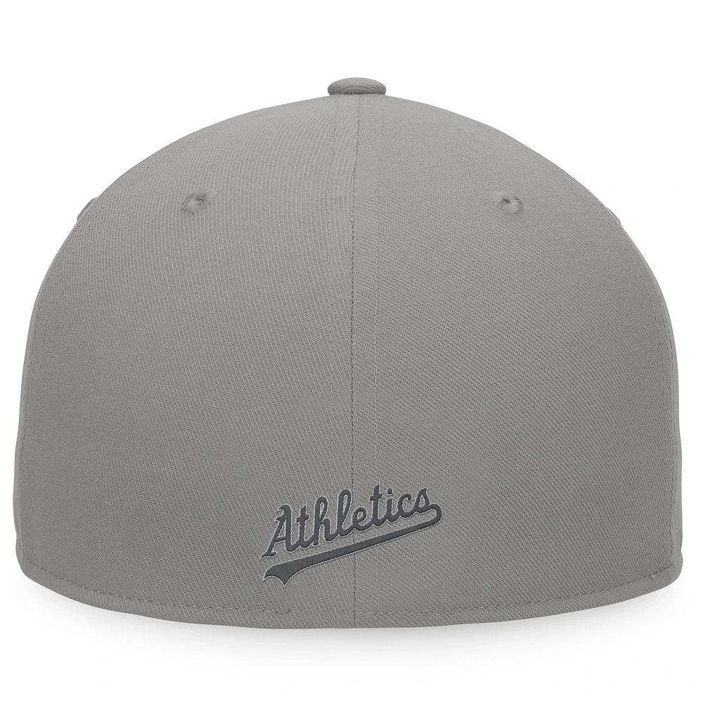 Men's Fanatics Gray Oakland Athletics Dugout Fitted Hat