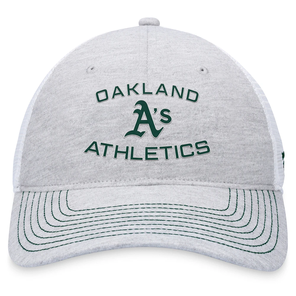 Men's Fanatics Gray Oakland Athletics Trucker Adjustable Hat