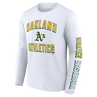 Ensemble de deux t-shirts Fanatics vert/blanc pour homme des Oakland Athletics