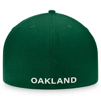 Casquette ajustée à inscription gothique verte Oakland Athletics Fanatics pour hommes
