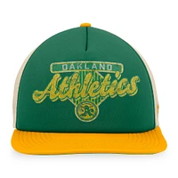 Men's Fanatics Kelly Green/Gold Oakland Athletics Cooperstown Collection Talley Foam Trucker Snapback Hat