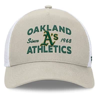 Men's Fanatics Stone Oakland Athletics A-Frame Trucker Adjustable Hat