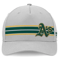 Men's Fanatics Stone Oakland Athletics Foul Ball A-Frame Adjustable Hat