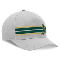 Men's Fanatics Stone Oakland Athletics Foul Ball A-Frame Adjustable Hat