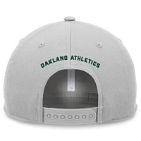 Men's Fanatics Stone Oakland Athletics Foul Ball A-Frame Adjustable Hat