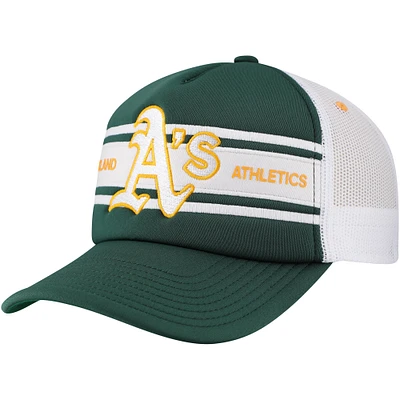 Casquette ajustable Sideline Trucker verte pour homme des Oakland Athletics