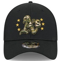 Men's New Era  Black Oakland Athletics 2024 Armed Forces Day 39THIRTY Flex Hat